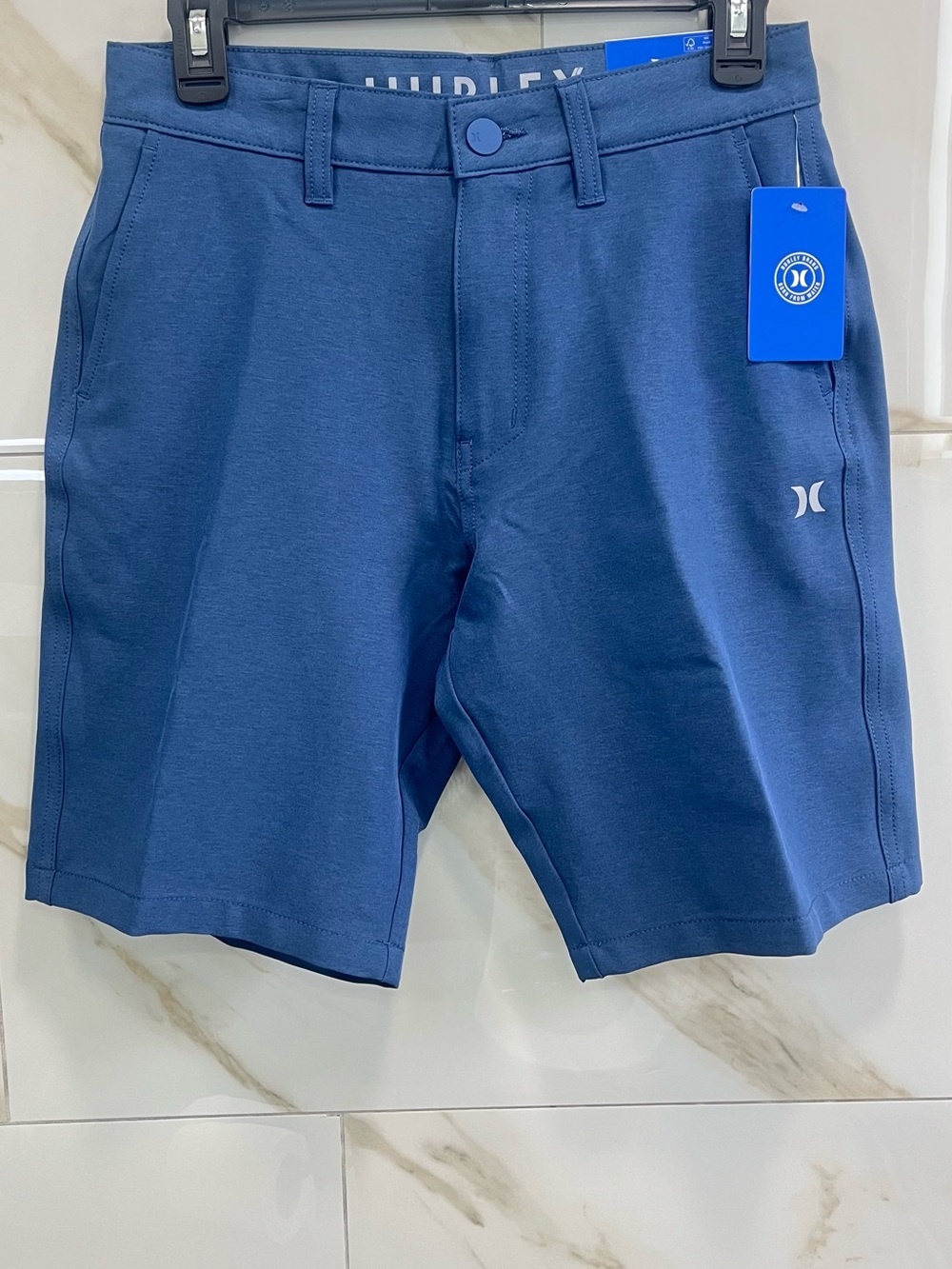 Hurley Hybrid Walk Shorts Mens 28 Blue 4-Way Stretch Quick Dry Performance